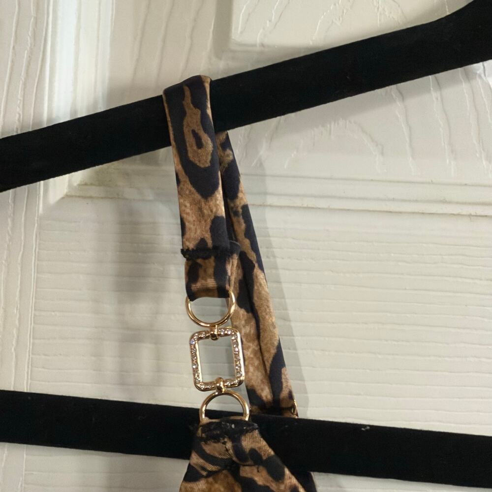 Popilush Satin Goddess Maxi Dress XL Leopard Print Built-In Shapewear Sexy Glam - Picture 4 of 9